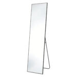 59" Black Aluminum Freestanding And Wall Mounted Framed Full Length Mirror - Image 4