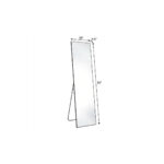 59" Black Aluminum Freestanding And Wall Mounted Framed Full Length Mirror - Image 9