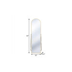 59" Gold Aluminum Arch Freestanding And Wall Mounted Framed Full Length Mirror - Image 6