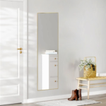 59" Gold Aluminum Freestanding And Wall Mounted Framed Full Length Mirror - Image 6