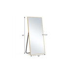 59" Gold Aluminum Freestanding And Wall Mounted Framed Full Length Mirror - Image 8