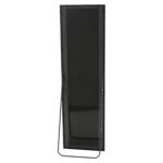 64" Black Aluminum Freestanding And Wall Mounted Framed Full Length Mirror - Image 3