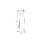 64" Black Aluminum Freestanding And Wall Mounted Framed Full Length Mirror - Image 8