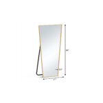 64" Gold Aluminum Freestanding And Wall Mounted Framed Full Length Mirror - Image 8