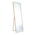 70" Gold Aluminum Freestanding And Wall Mounted Framed Full Length Mirror - Image 2