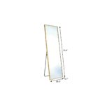 70" Gold Aluminum Freestanding And Wall Mounted Framed Full Length Mirror - Image 7