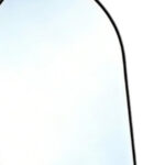 70" Black Aluminum Arch Freestanding And Wall Mounted Framed Full Length Mirror - Image 4