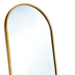 70" Gold Aluminum Arch Freestanding And Wall Mounted Framed Full Length Mirror - Image 4