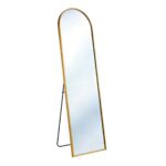 70" Gold Aluminum Arch Freestanding And Wall Mounted Framed Full Length Mirror - Image 2