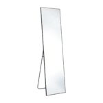 55" Black Aluminum Wall Mount Leaning Or Freestanding Framed Full Length Mirror - Image 2