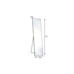 55" Black Aluminum Wall Mount Leaning Or Freestanding Framed Full Length Mirror - Image 6
