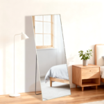 55" Gold Aluminum Freestanding And Wall Mounted Framed Full Length Mirror - Image 4
