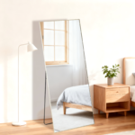 55" Gold Aluminum Freestanding And Wall Mounted Framed Full Length Mirror - Image 3