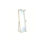 55" Gold Aluminum Freestanding And Wall Mounted Framed Full Length Mirror - Image 4