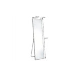 64" Black Aluminum Freestanding And Wall Mounted Framed Full Length Mirror - Image 4