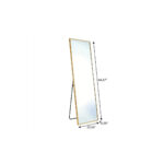 64" Gold Aluminum Freestanding And Wall Mounted Framed Full Length Mirror - Image 5