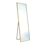 67" Gold Aluminum Freestanding And Wall Mounted Framed Full Length Mirror - Image 2