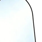 55" Black Aluminum Arch Freestanding And Wall Mounted Framed Full Length Mirror - Image 4