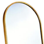 55" Gold Aluminum Arch Freestanding And Wall Mounted Framed Full Length Mirror - Image 3