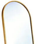 55" Gold Aluminum Arch Freestanding And Wall Mounted Framed Full Length Mirror - Image 4