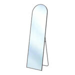 57" Black Aluminum Arch Freestanding And Wall Mounted Framed Full Length Mirror - Image 4