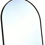 66" Black Aluminum Arch Freestanding And Wall Mounted Framed Full Length Mirror - Image 3