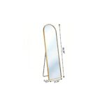 66" Gold Aluminum Arch Wall Mounted And Freestanding Framed Full Length Mirror - Image 5