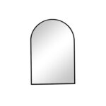 30" Black Aluminum Arch Framed Anti Fog Accent Mirror - Image 3