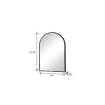 30" Black Aluminum Arch Framed Anti Fog Accent Mirror - Image 9