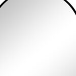 30" Black Aluminum Arch Framed Anti Fog Accent Mirror - Image 4