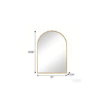 30" Gold Aluminum Arch Framed Anti Fog Accent Mirror - Image 8