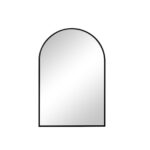 35" Black Aluminum Arch Framed Anti Fog Accent Mirror - Image 3