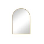 35" Gold Aluminum Arch Framed Anti Fog Accent Mirror - Image 3