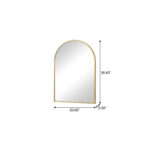 35" Gold Aluminum Arch Framed Anti Fog Accent Mirror - Image 10