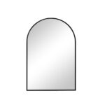38" Black Aluminum Arch Framed Anti Fog Accent Mirror - Image 3