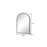 38" Black Aluminum Arch Framed Anti Fog Accent Mirror - Image 8