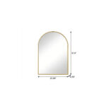 38" Gold Aluminum Arch Framed Anti Fog Accent Mirror - Image 7