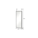 47" Black Aluminum Over the Door Framed Accent Mirror - Image 5