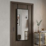 47" Black Aluminum Over the Door Framed Accent Mirror - Image 2