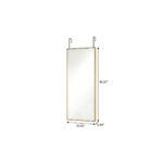 47" Gold Aluminum Over the Door Framed Accent Mirror - Image 5