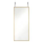 47" Gold Aluminum Over the Door Framed Accent Mirror - Image 3