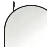 47" Black Aluminum Arch Over the Door Framed Accent Mirror - Image 4