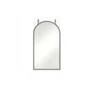 47" Black Aluminum Arch Over the Door Framed Accent Mirror - Image 3