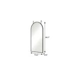 47" Black Aluminum Arch Over the Door Framed Accent Mirror - Image 6