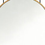 47" Gold Aluminum Arch Over the Door Framed Accent Mirror - Image 4