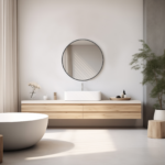 20" Black Aluminum Round Framed Accent Mirror - Image 6