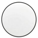 20" Black Aluminum Round Framed Accent Mirror - Image 2