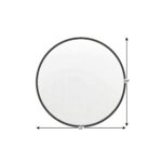 20" Black Aluminum Round Framed Accent Mirror - Image 7