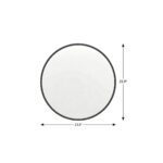 24" Black Aluminum Round Framed Accent Mirror - Image 9