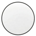 24" Black Aluminum Round Framed Accent Mirror - Image 3